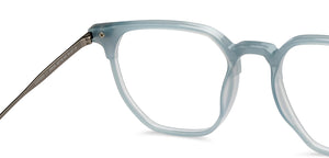 Light Blue Square Full Rim Unisex Eyeglasses by Lenskart Air-206039