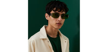 Load image into Gallery viewer, Gunmetal Rectangle Rimless Unisex Sunglasses by Lenskart-232725