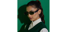 Load image into Gallery viewer, Gunmetal Rectangle Rimless Unisex Sunglasses by Lenskart-232725