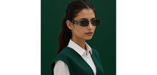 Load image into Gallery viewer, Gunmetal Rectangle Rimless Unisex Sunglasses by Lenskart-232725