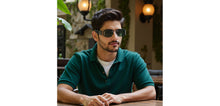 Load image into Gallery viewer, Gunmetal Rectangle Rimless Unisex Sunglasses by Lenskart-232725