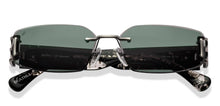 Load image into Gallery viewer, Gunmetal Rectangle Rimless Unisex Sunglasses by Lenskart-232725
