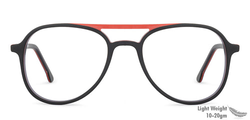 Black Aviator Full Rim Unisex Eyeglasses by Vincent Chase Online-140995