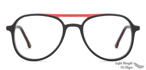 Black Aviator Full Rim Unisex Eyeglasses by Vincent Chase Online-140995