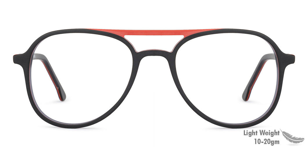 Black Aviator Full Rim Unisex Eyeglasses by Vincent Chase Online-140995