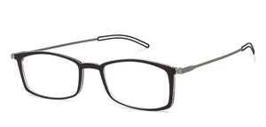 Black Rectangle Full Rim Unisex Eyeglasses by ThinOptics-134517