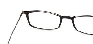 Black Rectangle Full Rim Unisex Eyeglasses by ThinOptics-134517
