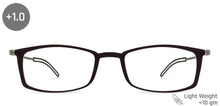 Load image into Gallery viewer, Black Rectangle Full Rim Unisex Eyeglasses by ThinOptics-134517
