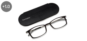 Black Rectangle Full Rim Unisex Eyeglasses by ThinOptics-134517