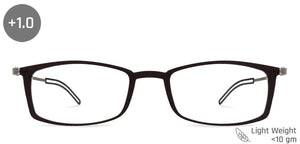 Black Rectangle Full Rim Unisex Eyeglasses by ThinOptics-134517
