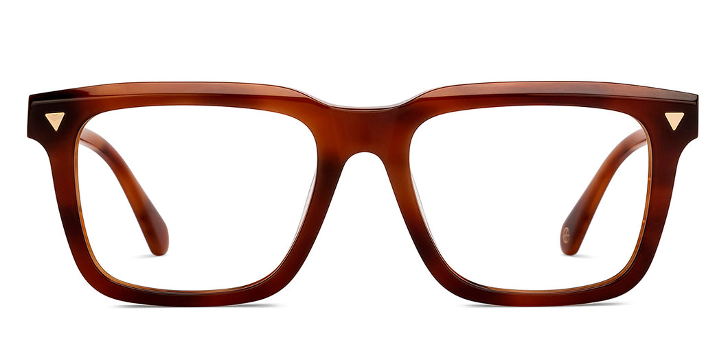 Tortoise Rectangle Full Rim Unisex Eyeglasses by John Jacobs-215741