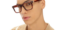 Load image into Gallery viewer, Tortoise Rectangle Full Rim Unisex Eyeglasses by John Jacobs-215741