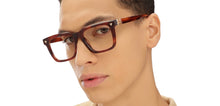 Load image into Gallery viewer, Tortoise Rectangle Full Rim Unisex Eyeglasses by John Jacobs-225014