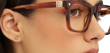 Load image into Gallery viewer, Tortoise Rectangle Full Rim Unisex Eyeglasses by John Jacobs-215741
