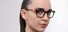 Load image into Gallery viewer, Tortoise Rectangle Full Rim Unisex Eyeglasses by John Jacobs-225398