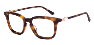 Tortoise Rectangle Full Rim Unisex Eyeglasses by John Jacobs-225398