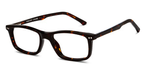 Tortoise Rectangle Full Rim Unisex Eyeglasses by Vincent Chase-210272