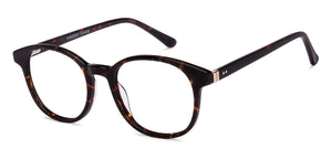 Tortoise Round Full Rim Unisex Eyeglasses by Vincent Chase-210278