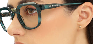 Tortoise Square Full Rim Unisex Eyeglasses by John Jacobs-215751