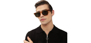 Tortoise Wayfarer Full Rim Unisex Sunglasses by John Jacobs-213147