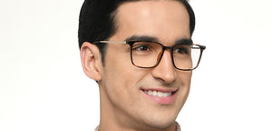 Tortoise Square Full Rim Unisex Eyeglasses by Lenskart Air-215401