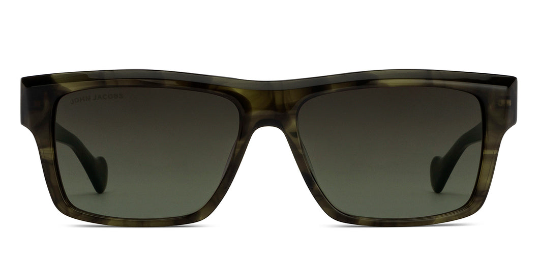 Tortoise Rectangle Full Rim Unisex Sunglasses by John Jacobs-216878