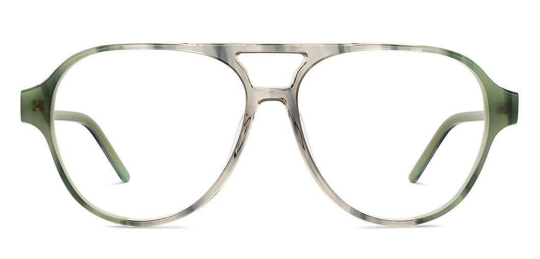 Grey Aviator Full Rim Unisex Eyeglasses by John Jacobs-215749