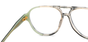 Grey Aviator Full Rim Unisex Eyeglasses by John Jacobs-215749