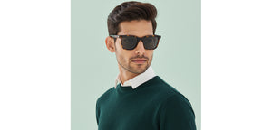 Tortoise Square Full Rim Unisex Sunglasses by John Jacobs-220523