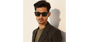 Tortoise Square Full Rim Unisex Sunglasses by John Jacobs-220523