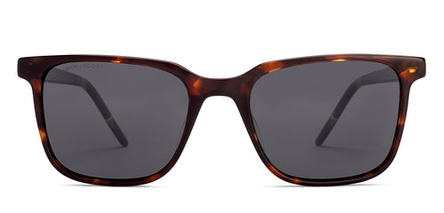 Tortoise Square Full Rim Unisex Sunglasses by John Jacobs-220523