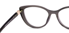 Load image into Gallery viewer, Transparent Black Cat Eye Full Rim Women Eyeglasses by John Jacobs-225394
