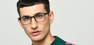 Transparent Black Rectangle Full Rim Unisex Eyeglasses by Lenskart Air-222489
