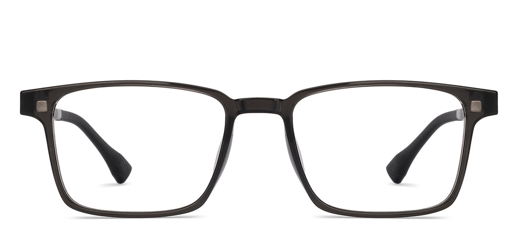Transparent Black Rectangle Full Rim Unisex Eyeglasses by Lenskart Air-222489