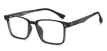 Load image into Gallery viewer, Transparent Black Rectangle Full Rim Unisex Eyeglasses by Lenskart Air-222489