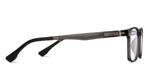 Transparent Black Rectangle Full Rim Unisex Eyeglasses by Lenskart Air-222489