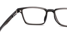 Load image into Gallery viewer, Transparent Black Rectangle Full Rim Unisex Eyeglasses by Lenskart Air-222489