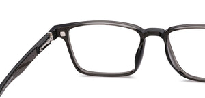 Transparent Black Rectangle Full Rim Unisex Eyeglasses by Lenskart Air-222489