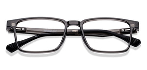 Transparent Black Rectangle Full Rim Unisex Eyeglasses by Lenskart Air-222489