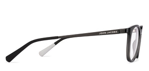 Black Round Full Rim Unisex Eyeglasses by John Jacobs-229390