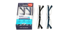 Load image into Gallery viewer, Transparent Rectangle Half Rim Unisex Eyeglasses by LENSKART BLU READERS-215728
