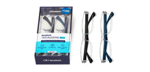 Load image into Gallery viewer, Transparent Rectangle Half Rim Unisex Eyeglasses by LENSKART BLU READERS-215722