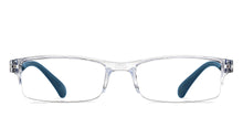 Load image into Gallery viewer, Transparent Rectangle Half Rim Unisex Eyeglasses by LENSKART BLU READERS-215728