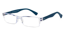 Load image into Gallery viewer, Transparent Rectangle Half Rim Unisex Eyeglasses by LENSKART BLU READERS-215728