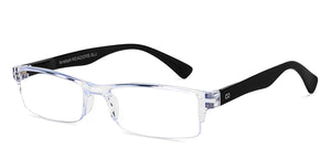 Transparent Rectangle Half Rim Unisex Eyeglasses by LENSKART BLU READERS-215728