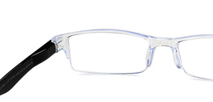 Transparent Rectangle Half Rim Unisex Eyeglasses by LENSKART BLU READERS-215728