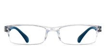 Load image into Gallery viewer, Transparent Rectangle Half Rim Unisex Eyeglasses by LENSKART BLU READERS-215722