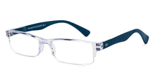 Load image into Gallery viewer, Transparent Rectangle Half Rim Unisex Eyeglasses by LENSKART BLU READERS-215722