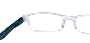Transparent Rectangle Half Rim Unisex Eyeglasses by LENSKART BLU READERS-215722