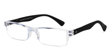 Load image into Gallery viewer, Transparent Rectangle Half Rim Unisex Eyeglasses by LENSKART BLU READERS-215722